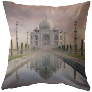 Decorative Throw Pillow_ Taj Mahal - Azra's Voyage