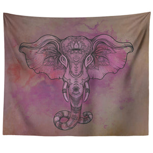tapestry_ Elephant Pink - Azra's Voyage