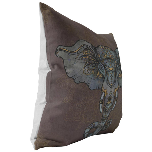 Decorative Throw Pillow _ Elephant 02 - Azra's Voyage