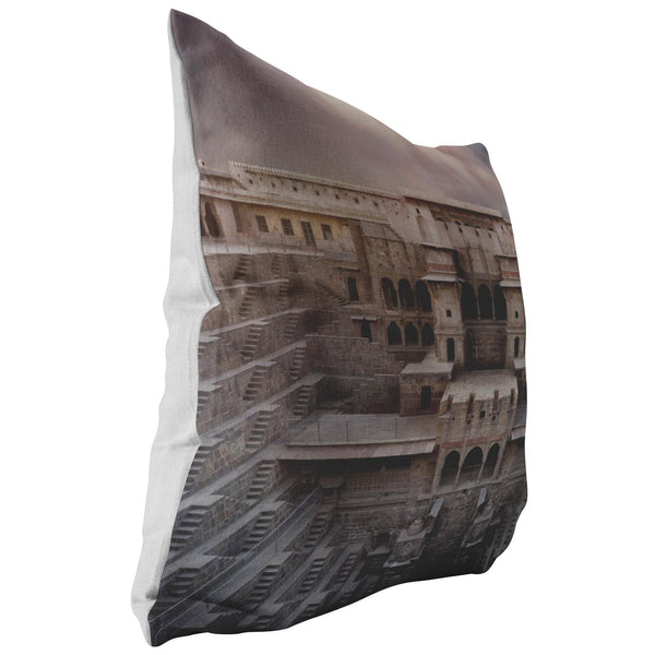 Decorative Throw Pillow _ Chand Baori - Azra's Voyage