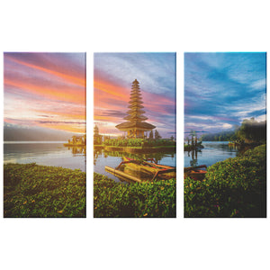 Bali Indonesia Water Temple Canvas Wall Art - Azra's Voyage