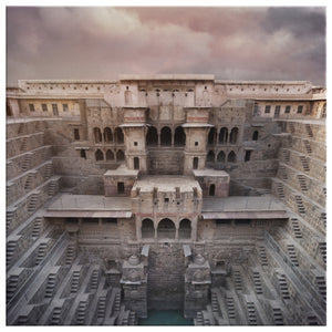 Canvas Art Print _ Stepwell Chand Baori ( PRINTED IN AND SHIPPED TO INDIA ) - Azra's Voyage