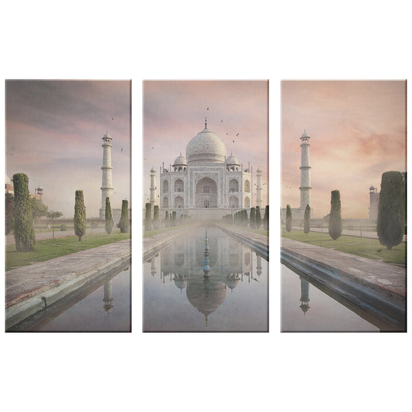 Canvas Print _ 3 piece wall art_ Taj Mahal, India - Azra's Voyage