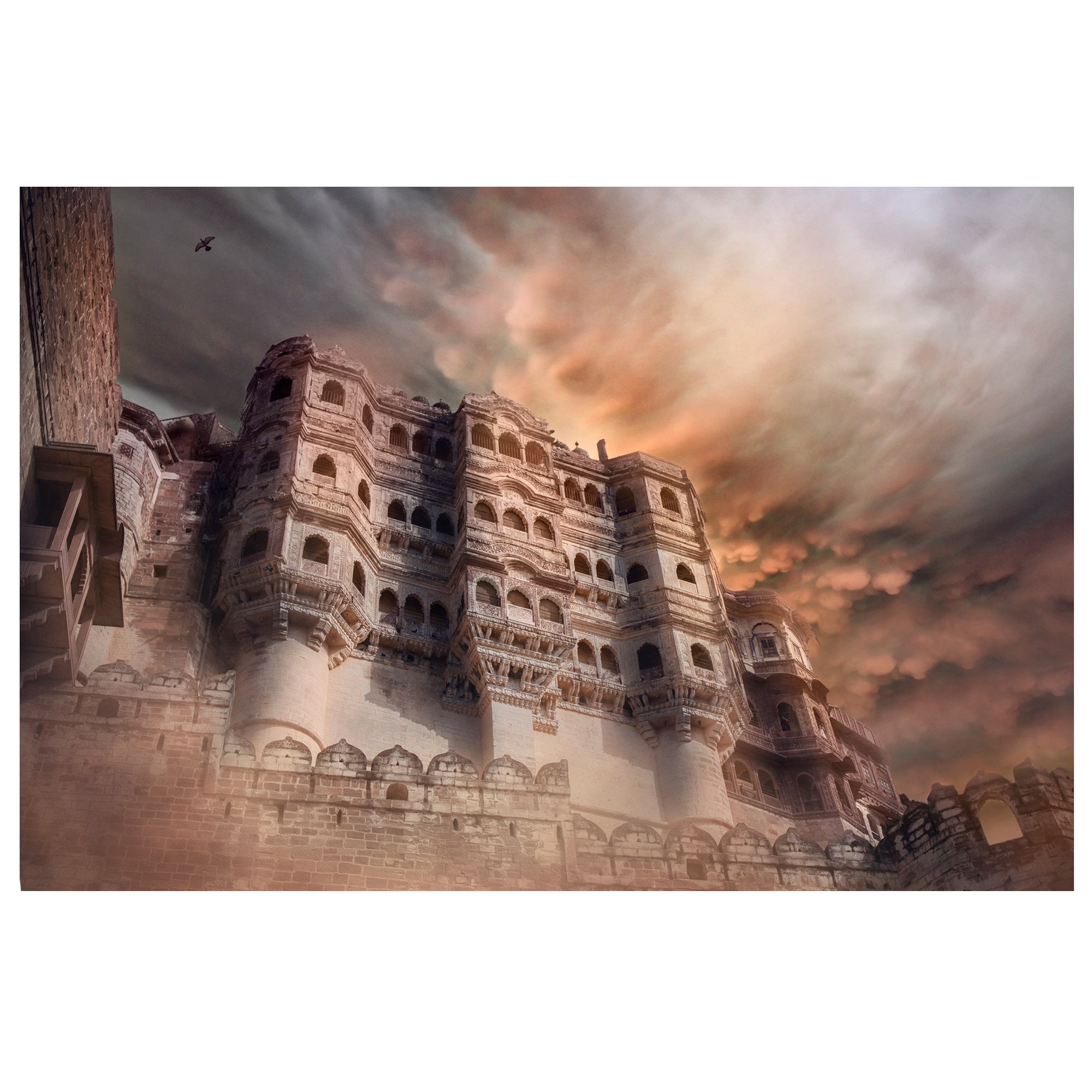Canvas Champ Mehrangarh Fort ( PRINTED IN AND SHIPPED TO INDIA ) - Azra's Voyage