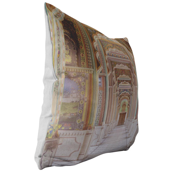 Decorative Throw Pillow_ Patrika Gate Main - Azra's Voyage