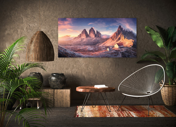 Canvas Wraps_ Mountains in Tre Cime park in Dolomites, Italy - Azra's Voyage
