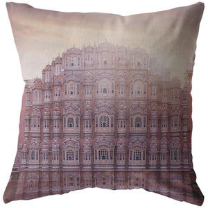 Decorative Throw Pillow_ Hawa Mahal, India - Azra's Voyage