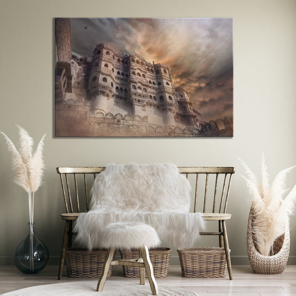 Canvas Champ Mehrangarh Fort ( PRINTED IN AND SHIPPED TO INDIA ) - Azra's Voyage