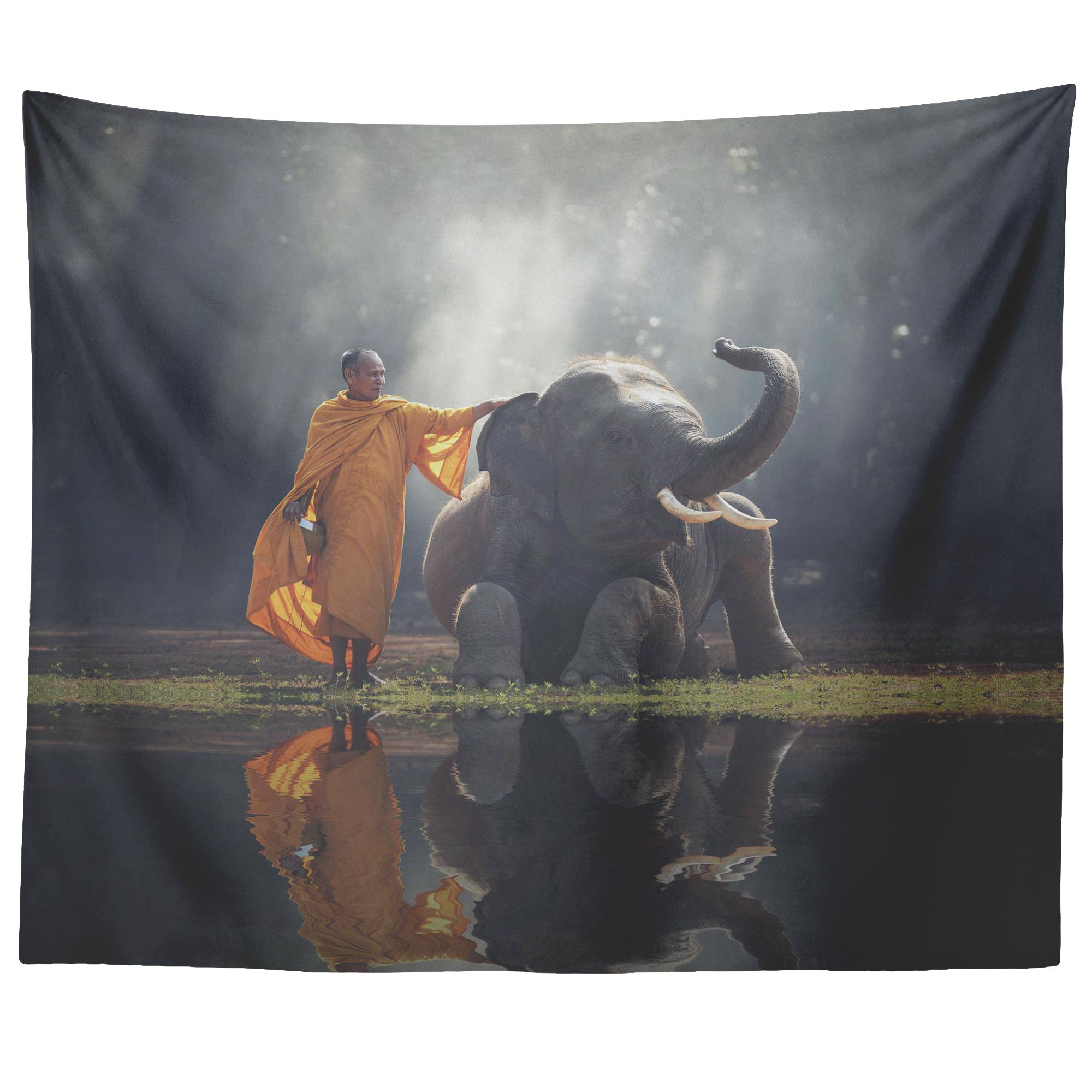 Tapestry _ Monk Elephant - Azra's Voyage